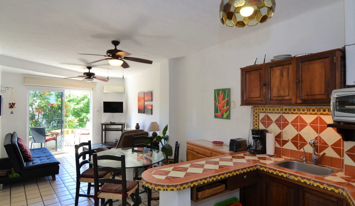 Condo Villa Santa Barbara 202 - 1BD 1BA FOR RENT FURNISHED AMAPAS PUERTO VALLARTA ROMANTIC ZONE (1)