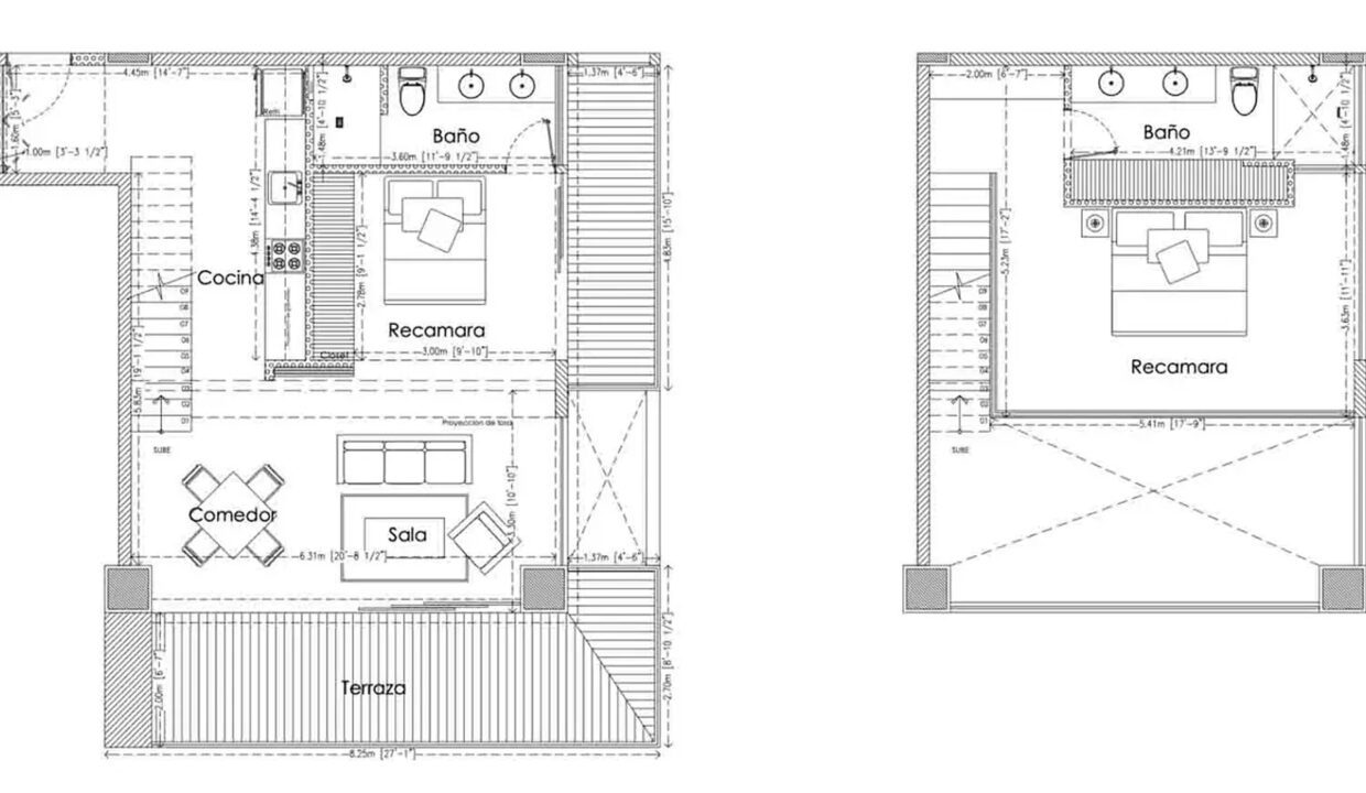 Condo Duva 706 - 2BD 2BA Vallarta Drean Rentals Floorplan